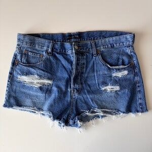 Aeropostale Distressed Boyfriend Denim Shorts, Size 16
